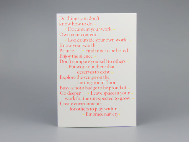 Print at home version of Manifesto for Myself